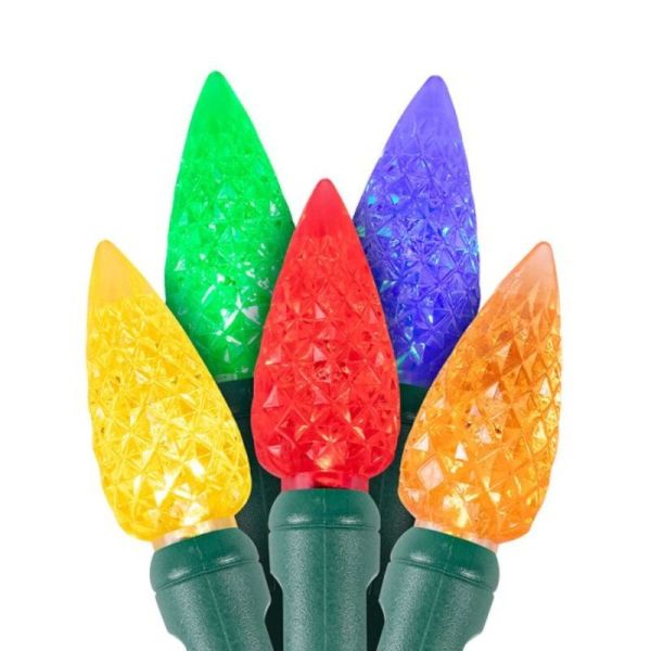 24 ft Multi-Colored C6 LED Holiday Lights