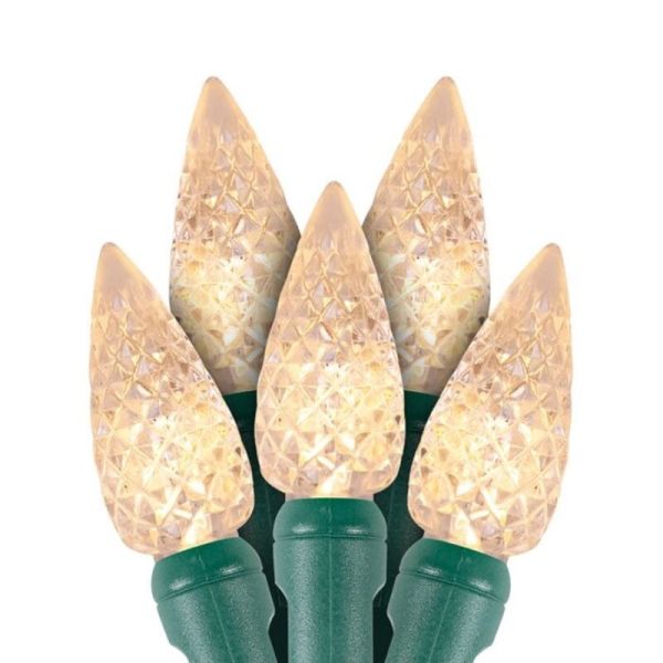 24 ft Warm White C6 LED Holiday Lights